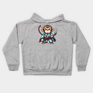 Ice hockey monkey Kids Hoodie